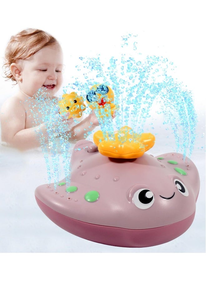 Bathtub Toys for Kids, Bath Toys, Whale Bath Toy Sprinkler, Stingray Automatic Spray Water, Induction Sprinkler Bathtub Baby Toys for Infants Toddlers, Pool Bathroom Baby Toy Boys  Girls Gift