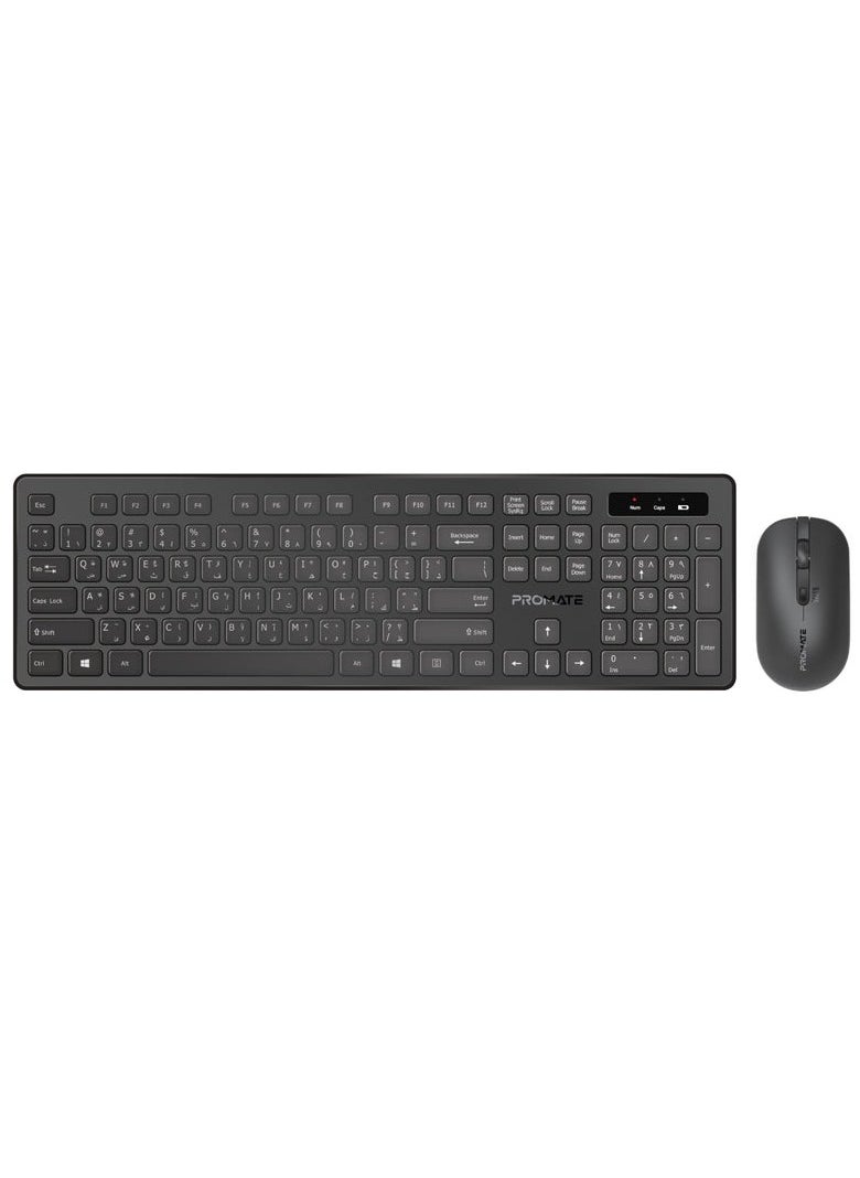 Promate ProCombo-13 Sleek Profile Full-Size Wireless Keyboard and Mouse