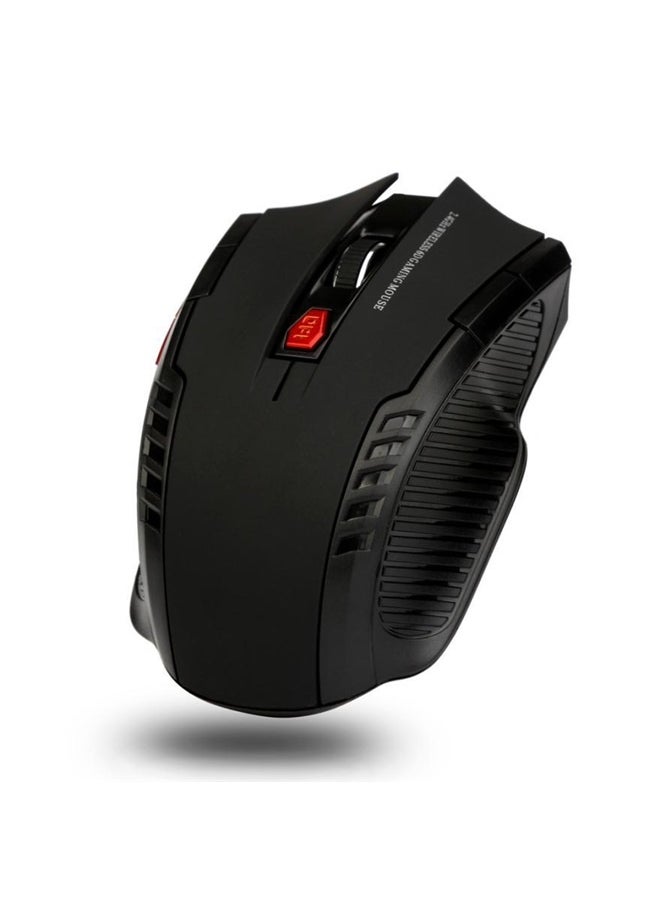Wireless Optical Gaming Mouse，2.4GHz Wireless Optical Mouse Game Mice with USB Receiver Mause for PC Office Laptops (Black)
