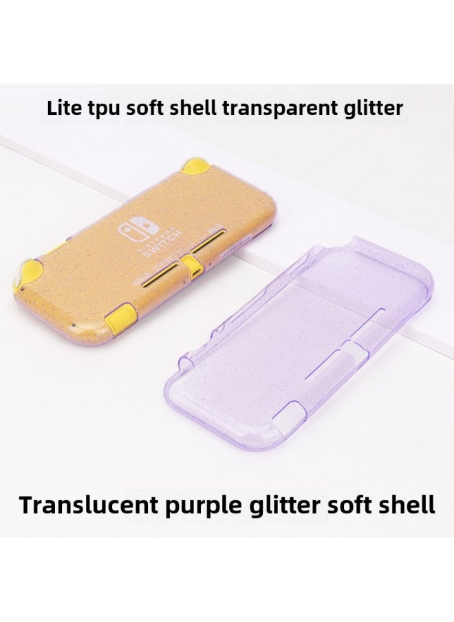Switchlite Glitter Case Nintendo LITE Clear Glitter Soft Case TPU Crystal Clear Soft Case-Product Color:Frosted Semi-transparent-lite Material Shell-soft Shell