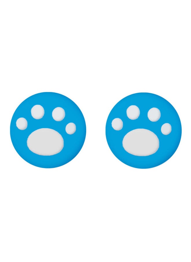 Suitable For Nintendo Switch Handle Rocker Cat Claw Silicone Rocker Protective Cover Lite Cat Claw Rocker Cover-Product Color:1 White Cat Paw On Blue Background
