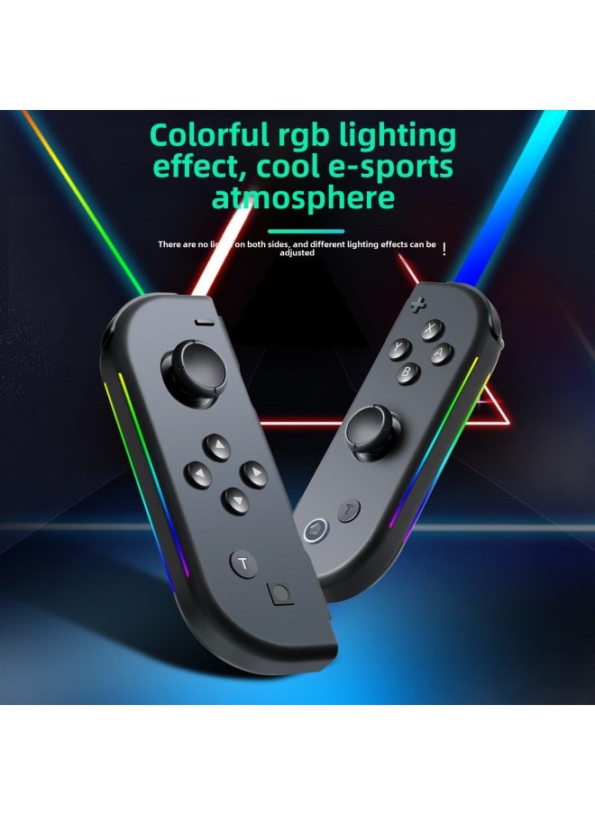 Nintendo Switch JOYCON Handle Supports One-key Wake-up Bluetooth Handle NS Somatosensory Vibration RO G Light-Product Color:Yellow