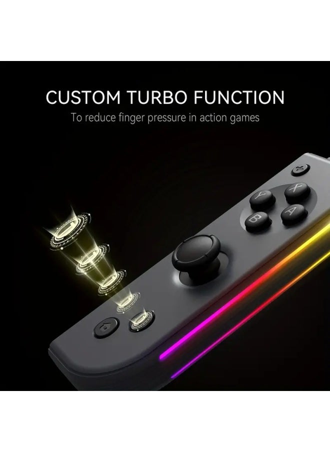 Nintendo Switch JOYCON Handle Supports One-key Wake-up Bluetooth Handle NS Somatosensory Vibration ROG Light-Product's Colour:Yellow