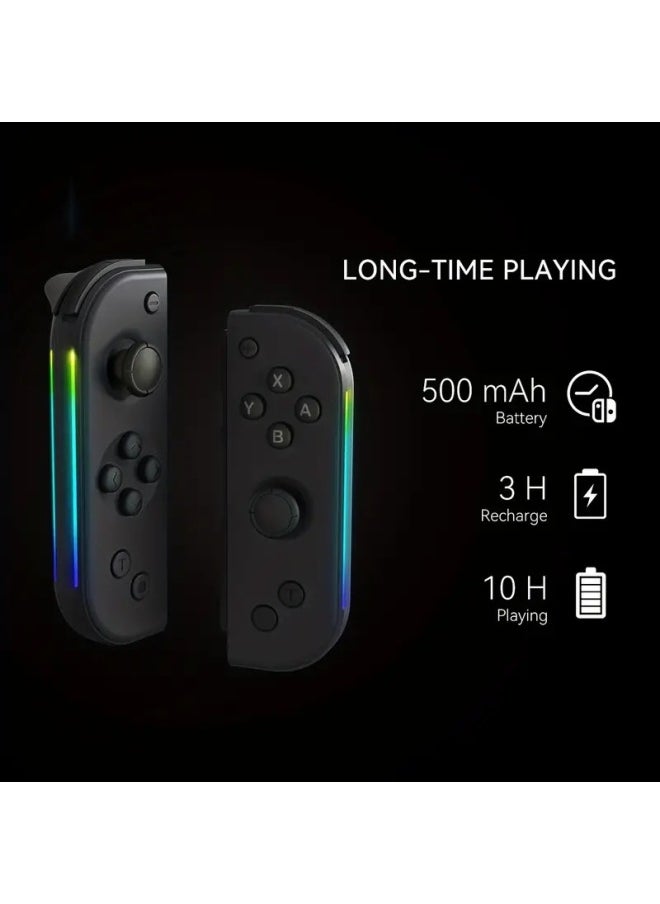 Nintendo Switch JOYCON Handle Supports One-key Wake-up Bluetooth Handle NS Somatosensory Vibration ROG Light-Product's Colour:Yellow