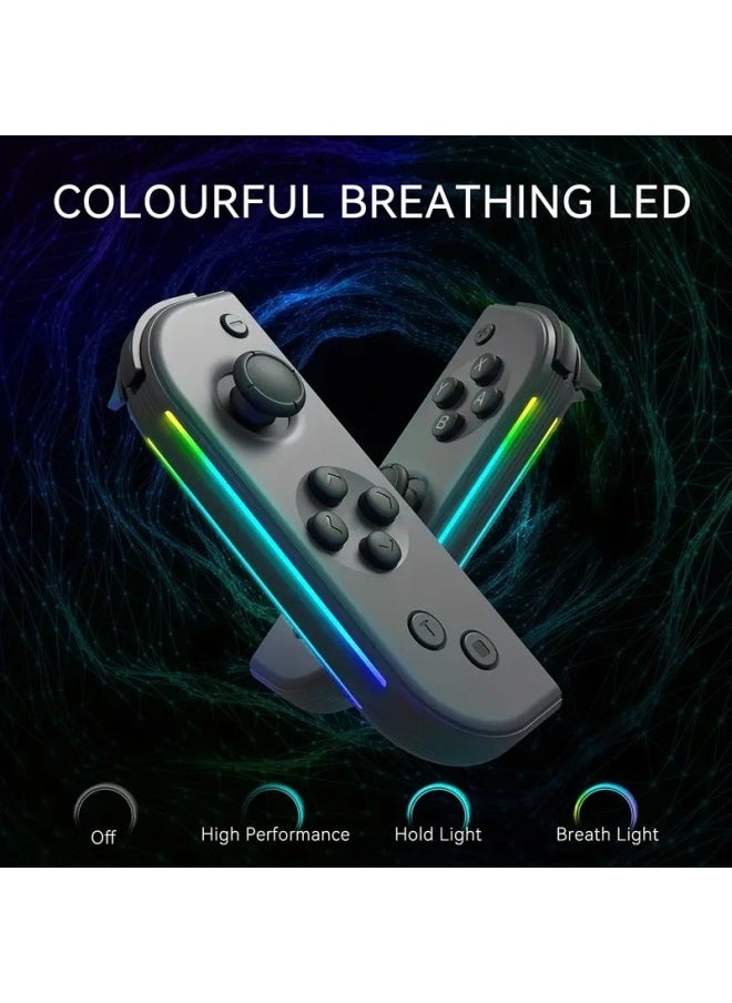 Nintendo Switch JOYCON Handle Supports One-key Wake-up Bluetooth Handle NS Somatosensory Vibration ROG Light-Product's Colour:Yellow
