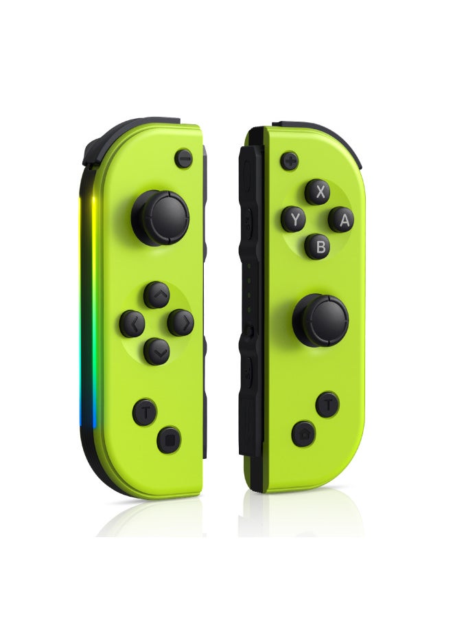 Nintendo Switch JOYCON Handle Supports One-key Wake-up Bluetooth Handle NS Somatosensory Vibration ROG Light-Product's Colour:Yellow