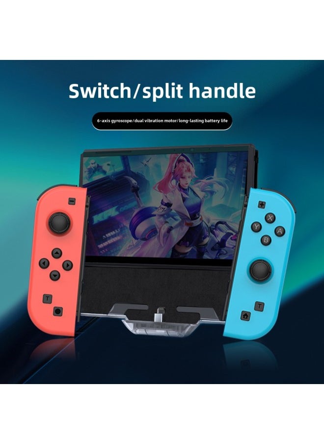 Nintendo NS Switch Left And Right Handle Neutral Joycon Small Handle One-button Wake-up Support Fitness Ring-Product Color:Splatoon