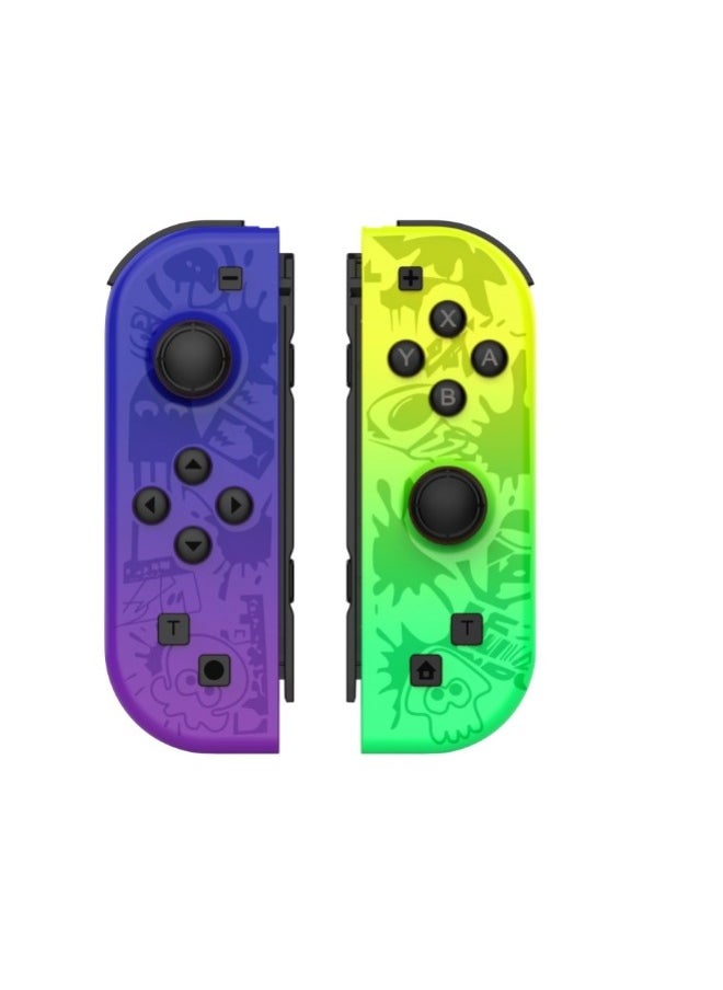 Nintendo NS Switch Left And Right Handle Neutral Joycon Small Handle One-button Wake-up Support Fitness Ring-Product Color:Splatoon