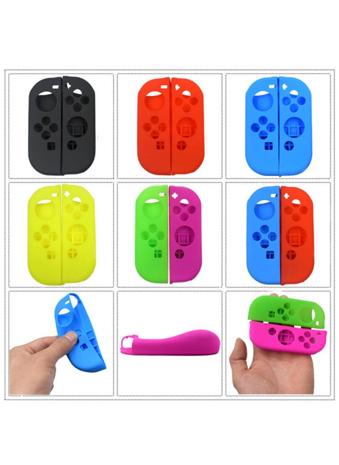 Nintendo Switch Protective Cover Switch Joycon Silicone Cover Switch Handle Protective Shell Spray-Product Color:Blue With Yellow