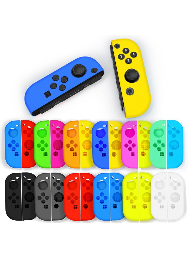 Nintendo Switch Protective Cover Switch Joycon Silicone Cover Switch Handle Protective Shell Spray-Product Color:Blue With Yellow