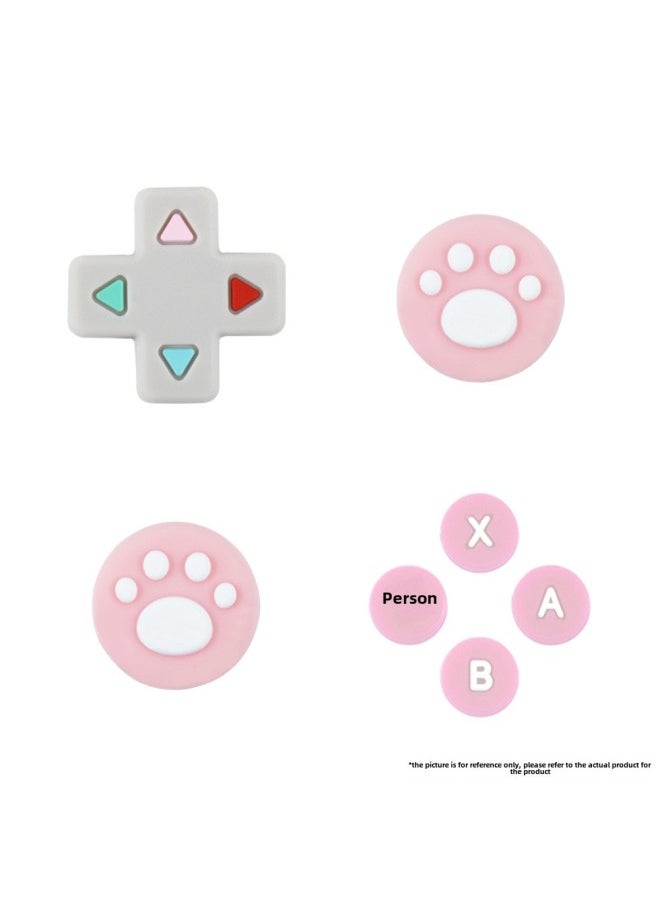 Nintendo Switch/oled Silicone Key Stickers NS Rocker Cap Cross Direction Key Cap Game Machine Accessories-Product Color:Slight Color Difference/it Is Recommended Not To Shoot