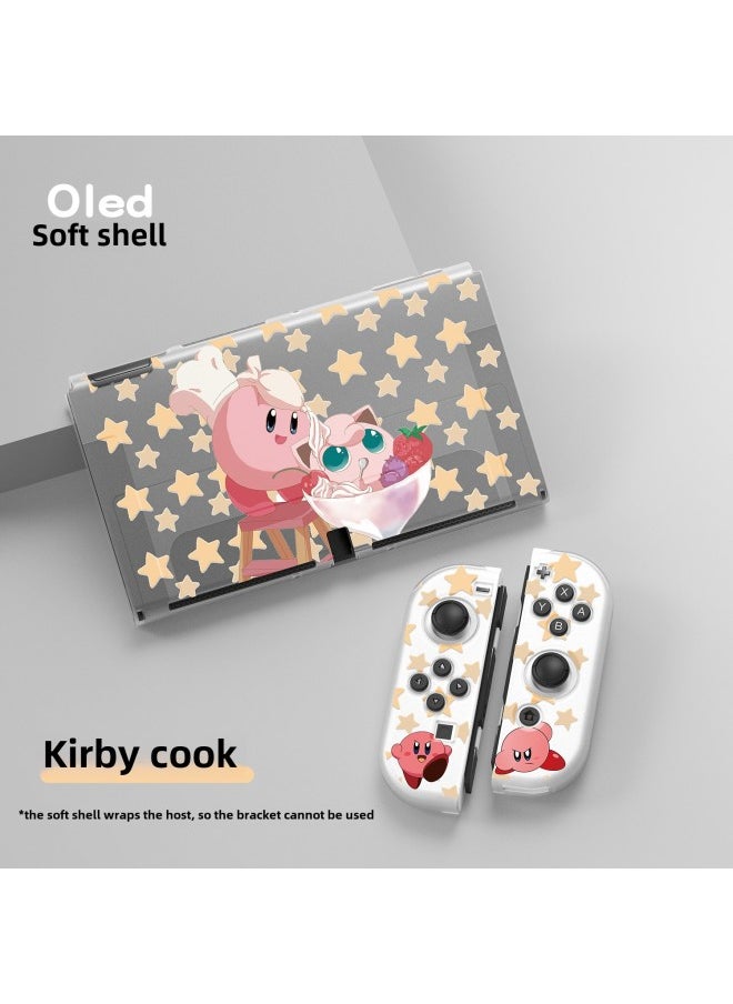 Nintendo Switch Oled TPU Matte Protective Case Embossed Color Printing Split Soft Case-Product Color:Star Cabi COOK
