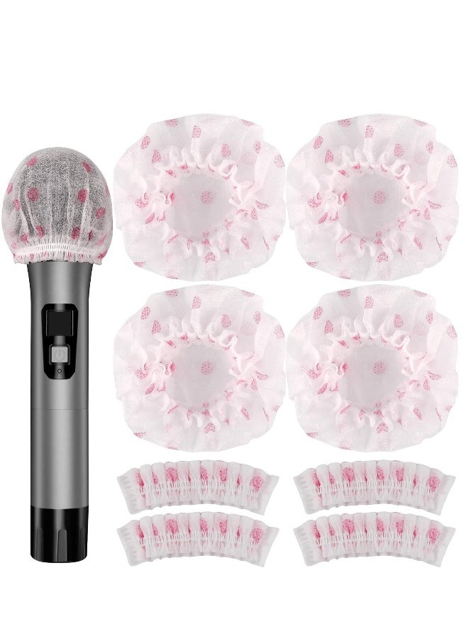 200pcs Disposable Mic Cover, Non Woven Elastic Band Handheld Mic Windscreen Cover for KTV, Recording, Stage, Interview