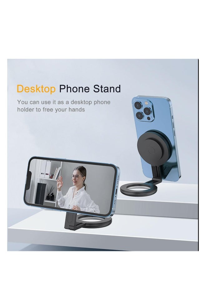 Magnetic LED Phone Ring Light - Portable Selfie Fill Light for iPhone with 6 Lighting Modes, Ideal for Video Recording, Selfies, TikTok, Vlogging, and Live Streaming.