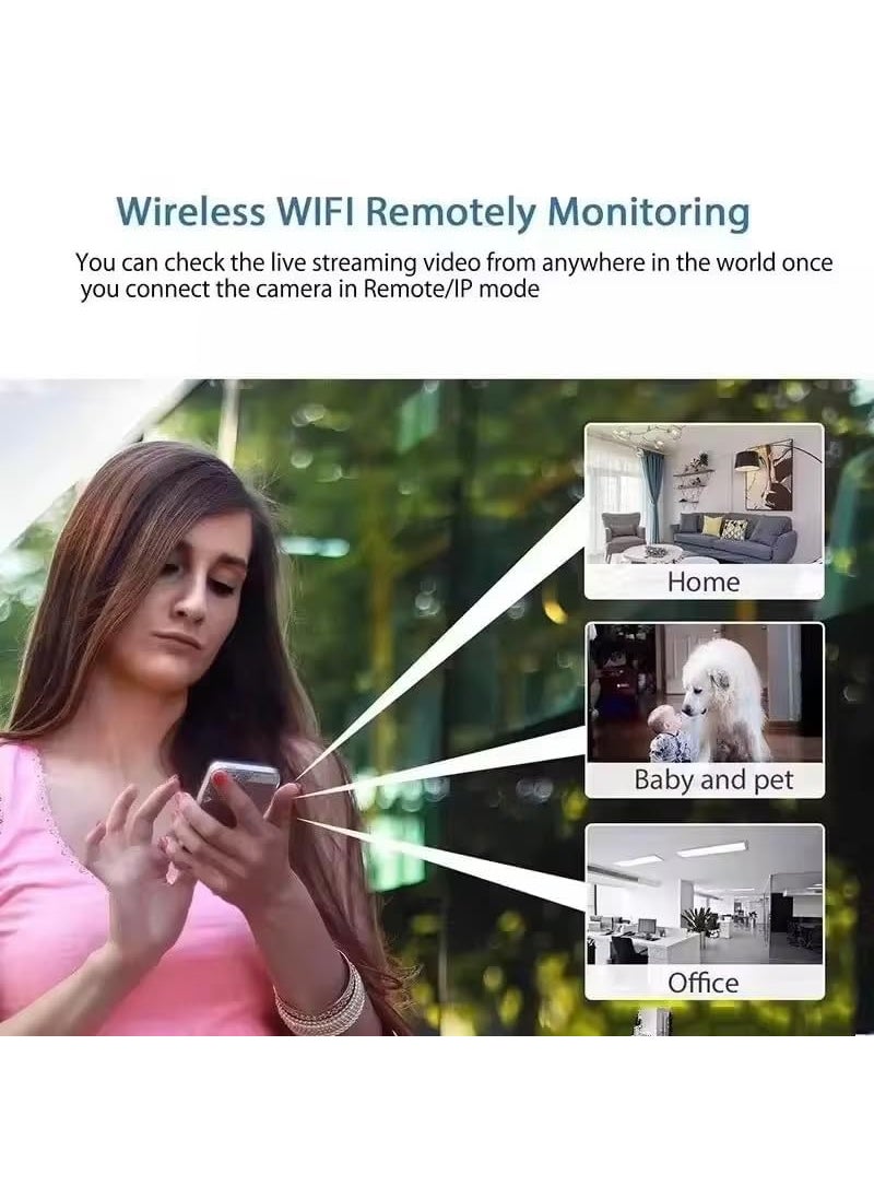 GARYVIZ WiFi 1080p Wired Small Size Camera Hd Audio Video Recording Work with Power Dc 5V 24 Hours Working Security Camera Digital Video Recorder Mini Black