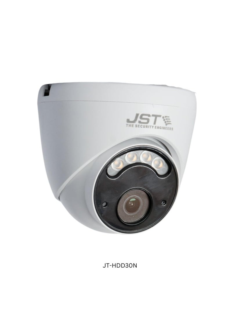 JST 3MP IR Dome Security Camera 36mm Fixed Lens Max 2530fps at 24MP DayNight ICR IR Range of 20 Mtrs Smart IR JTAHD30DWL
