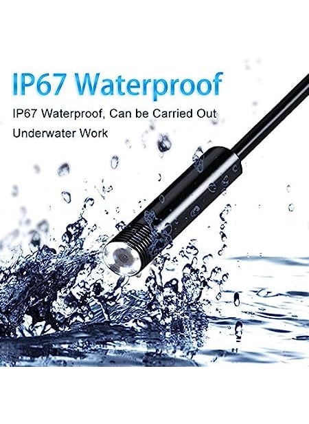 BLUELEX 5m Waterproof Snake Camera 6 LED Borescope Security Camera with 5m Wire for Android Phone PC and Notebook