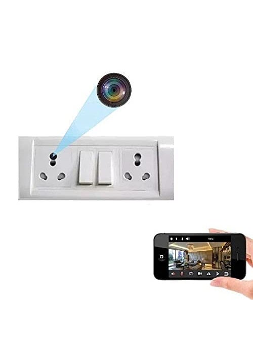 AYIKA Switch Board Socket Camera with Audio Video Recorder1080p HD Video Quality with Motion Detection 32GB Inbuilt MemorySuitable for Home and Office