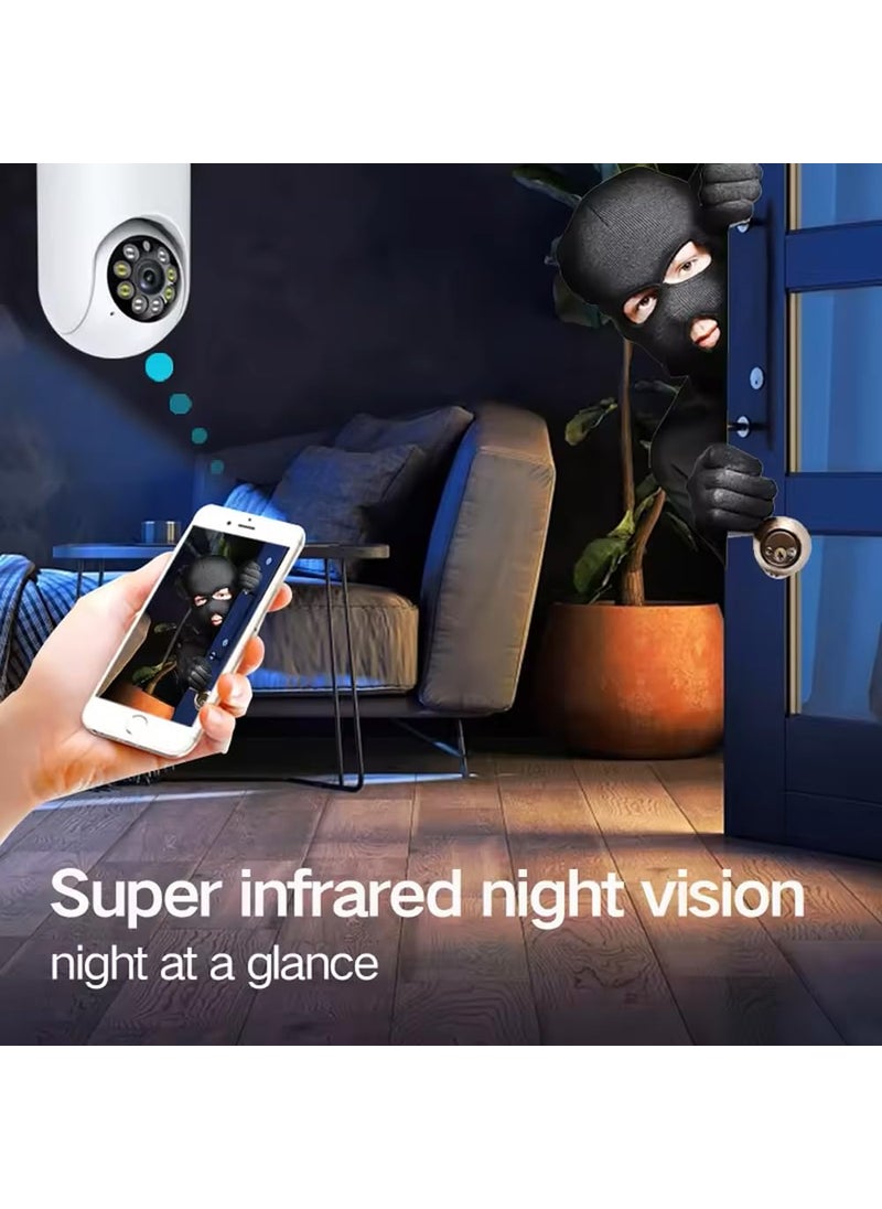Lyca 3 MP Wireless WiFi AI Smart Security Camera Indoor HD Resolution Two Way intercom Dual Light Souce Mode PTZ Function Humanoid Tracking Color Night Vision