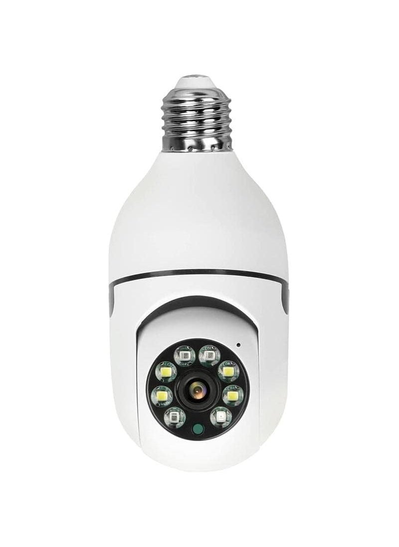 SNARIYOVSN 360 View 2 MP 1080p HD Bulb Light Wireless IP Camera Fish Eye 360 Degree Panoramic Mini Lamp IR CCTV Home Security Camera Cloud Camera White PTZ Camera55