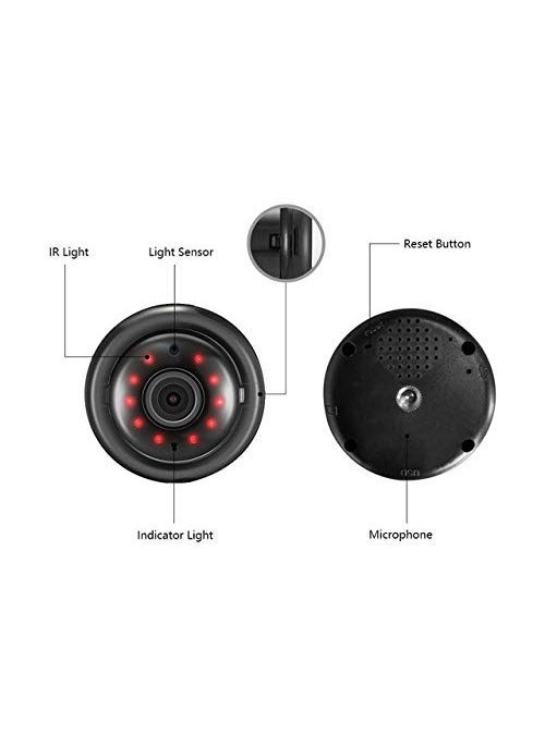 NXXTTNK Small IP Security Cameras with HD 1080 Video Audio Recording Cloud Based Storage Night Vision Motion Detection Surveillance Cam for HomeOfficeCarNannyRoom no Battery Backup