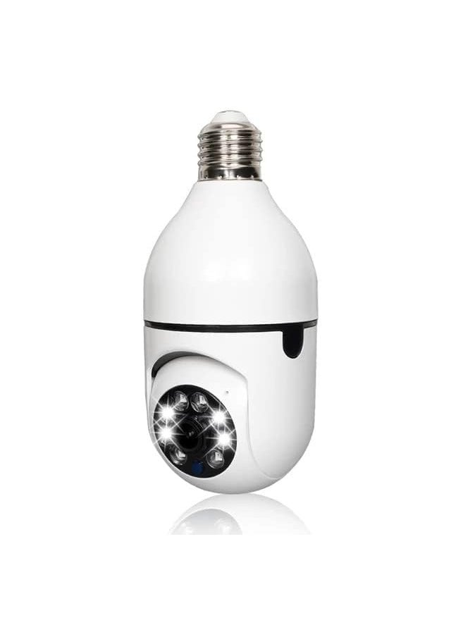 SNARIYOVSN 1080p HD Bulb Light Wireless IP Camera Fish Eye 360 Degree Panoramic Mini Lamp IR CCTV Indoor Home Security Camera Motion Detection Cloud Camera Light Blub White Camera36