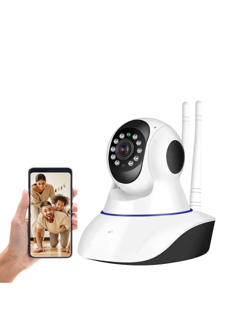 OneXsale WiFi 360 Live View Wireless Smart Dual Antenna WiFi Camera Night Mode Motion Detection Alert TwoWay Audio SD Card Recording V380 Pro Home and Office Night Security Camera