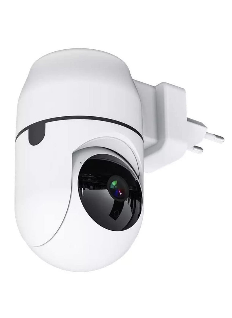 MatLogix Smart HD1080p Night Vision WIFI Wireless Shaking Head Wall Plug Indoor Camera Remote Home Smart Camera 3MP
