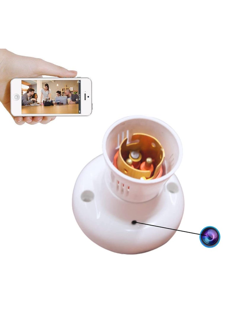 Asleesha WiFi Bulb Holder Camera 1080p WiFi Wireless Cam Mini Smart Security Camera with Video Recording HD Voice Quality