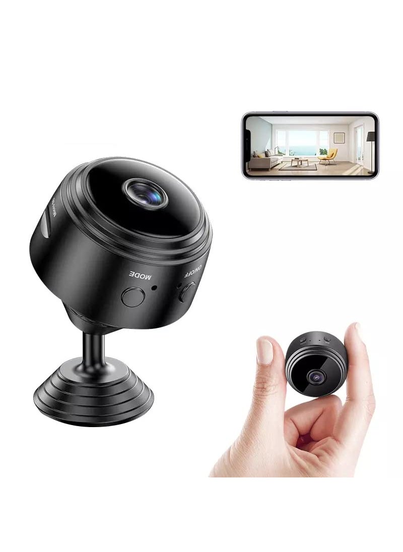 TECHNOVIEW Mini HD Wireless Video Audio Recording WiFi Cam Watch Live View Full HD 1080P CCTV WiFi IP Camera with Night Vision Indoor Supports Upto 64 GB Card not Included Battery Operated