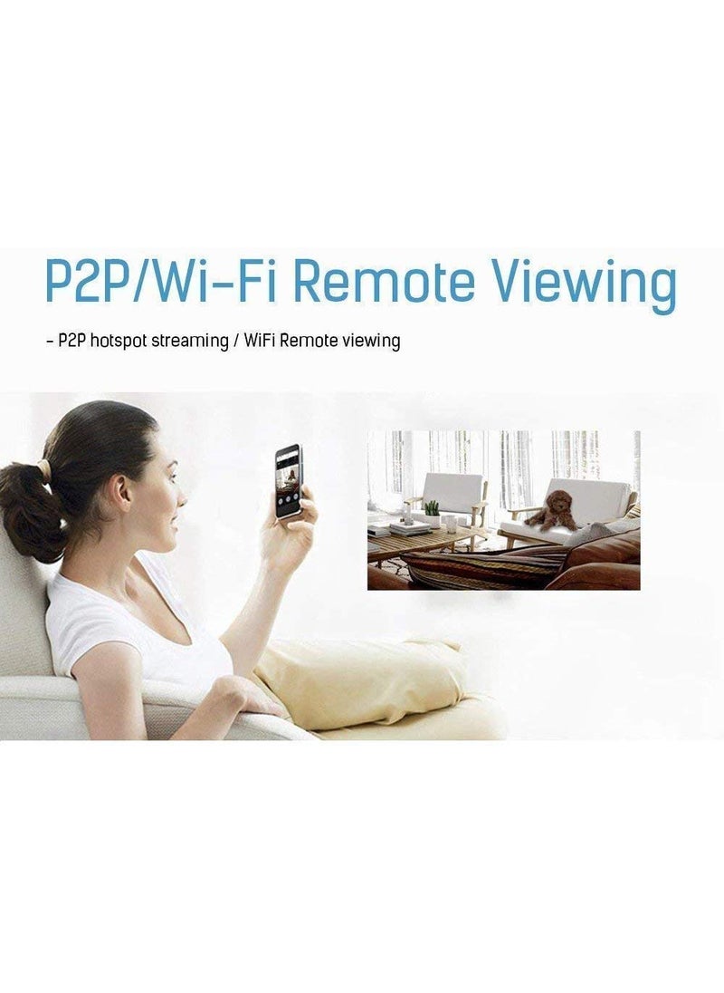 MatLogix WiFi Full HD Spy IP Camera Hidden Wireless CCTV Security with Microphone Cloud Based Storage Night Vision Motion Detection Two Way Communication Supports SD Card for Home Car Black
