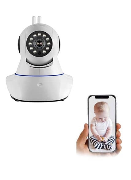 SNARIYOVSN V380 Pro HD 1080P Night Vision Wireless WiFi IP Camera with 2 Way Audio and Up to 64GB SD Card Supports for Indoor Outdoor Security Pack of 1