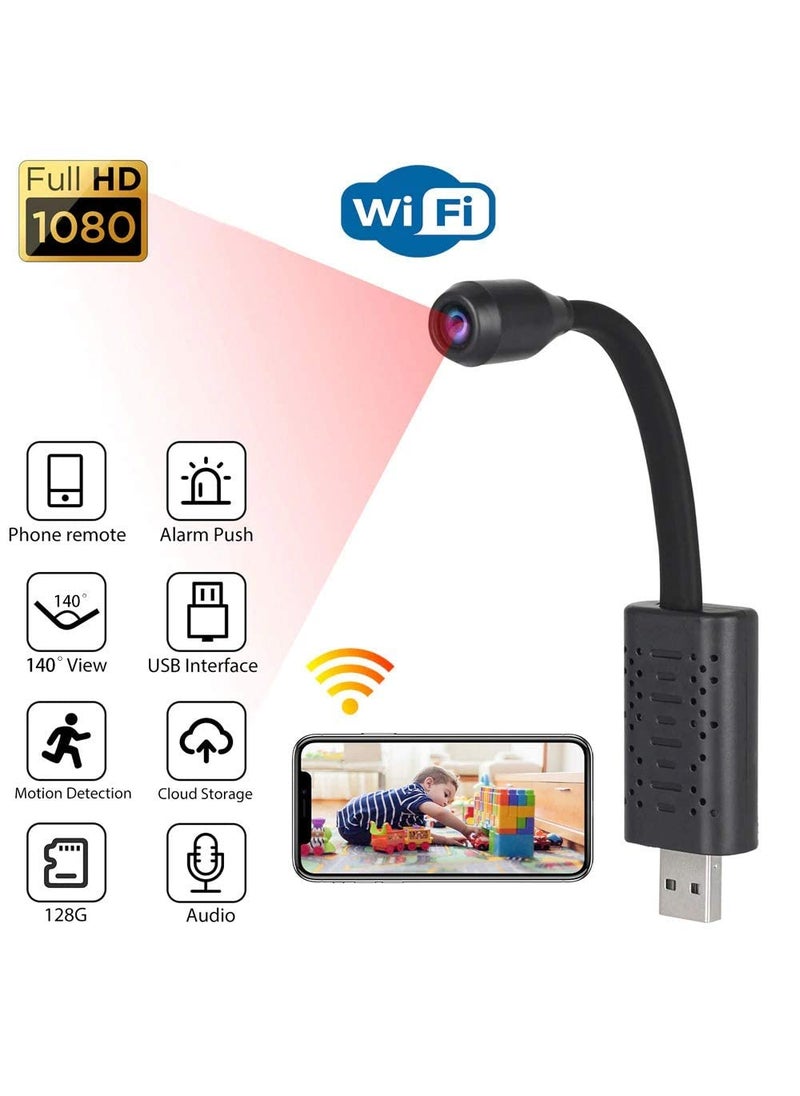 SMARS WiFi 920x1080p HD 100 Viewing Area Security Camera WiFi Spy Camera for Home Hidden Wireless IP Cam Black