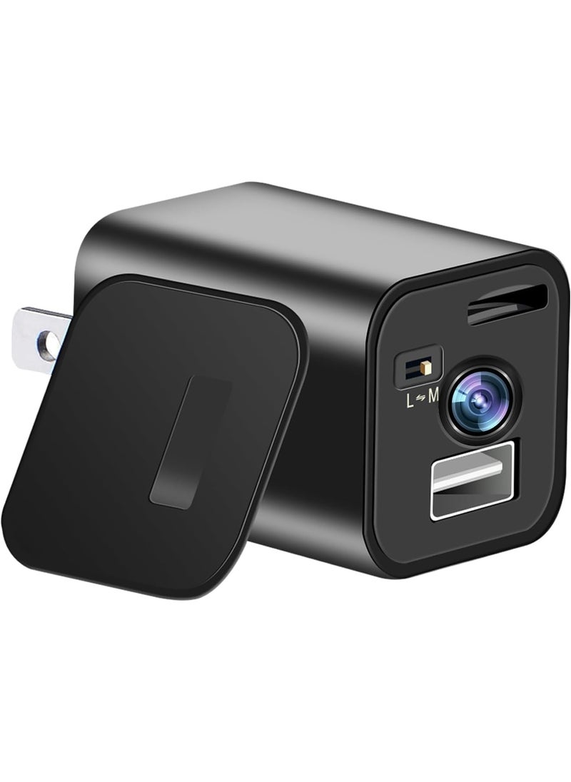 OKEYTECH Wired 1080p Full HD Camera Work 24 Hours with Power Audio and Video Recording Charger with 128GB SD Card No WiFi Needed