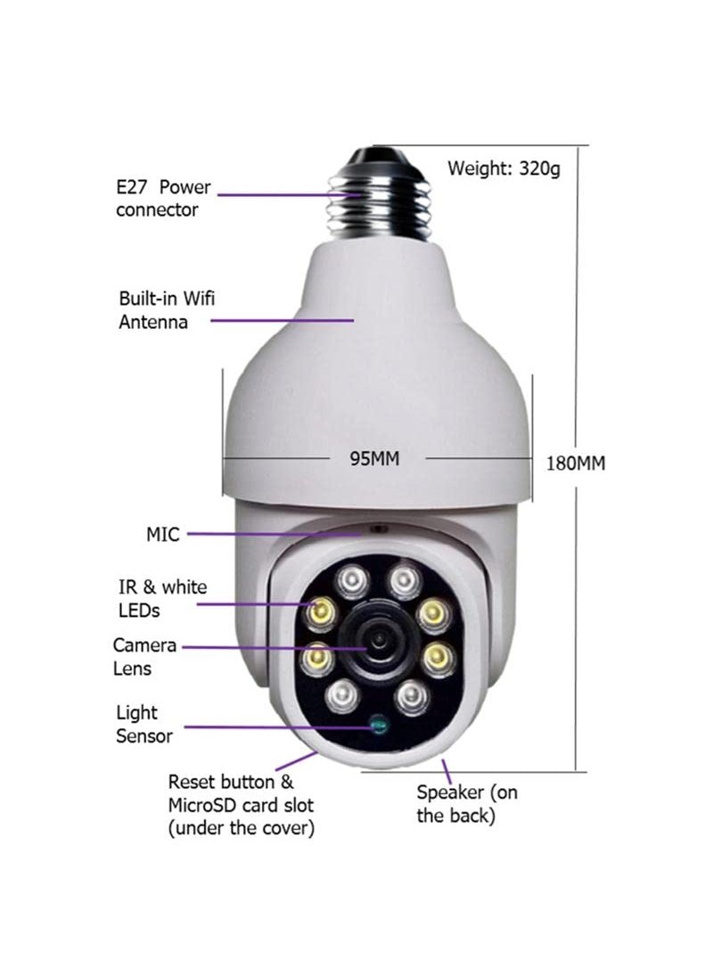 SIOVS PTZ Camera Outdoor 1080P Pan Tilt Wireless Security IP Camera 5 dBi Antenna 24G Home WiFi Camera Weatherproof Video Surveillance CCTV Camera Night Vision