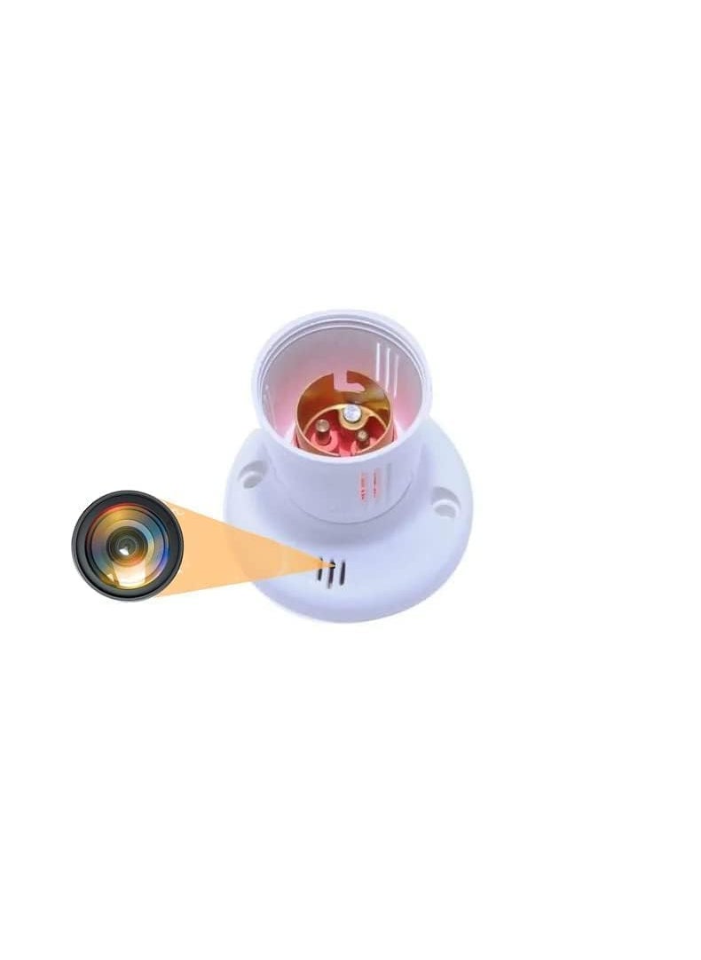 GARYVIZ 1080p Full HD Home Security WiFi Smart Camera WiFi 1080P Bulb Holder Camera Mini Security with Live Audio Video Recording Mini Holder Camera