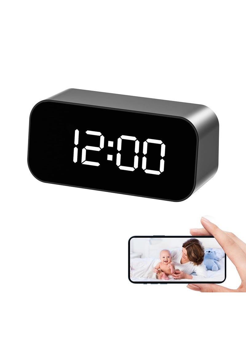 TECHNOVIEW 4K UltraHD WiFi Clock Security Camera 24G Motion Detection Ultra Night Vision PhotoVideoAudio Recording App Name Smart Life