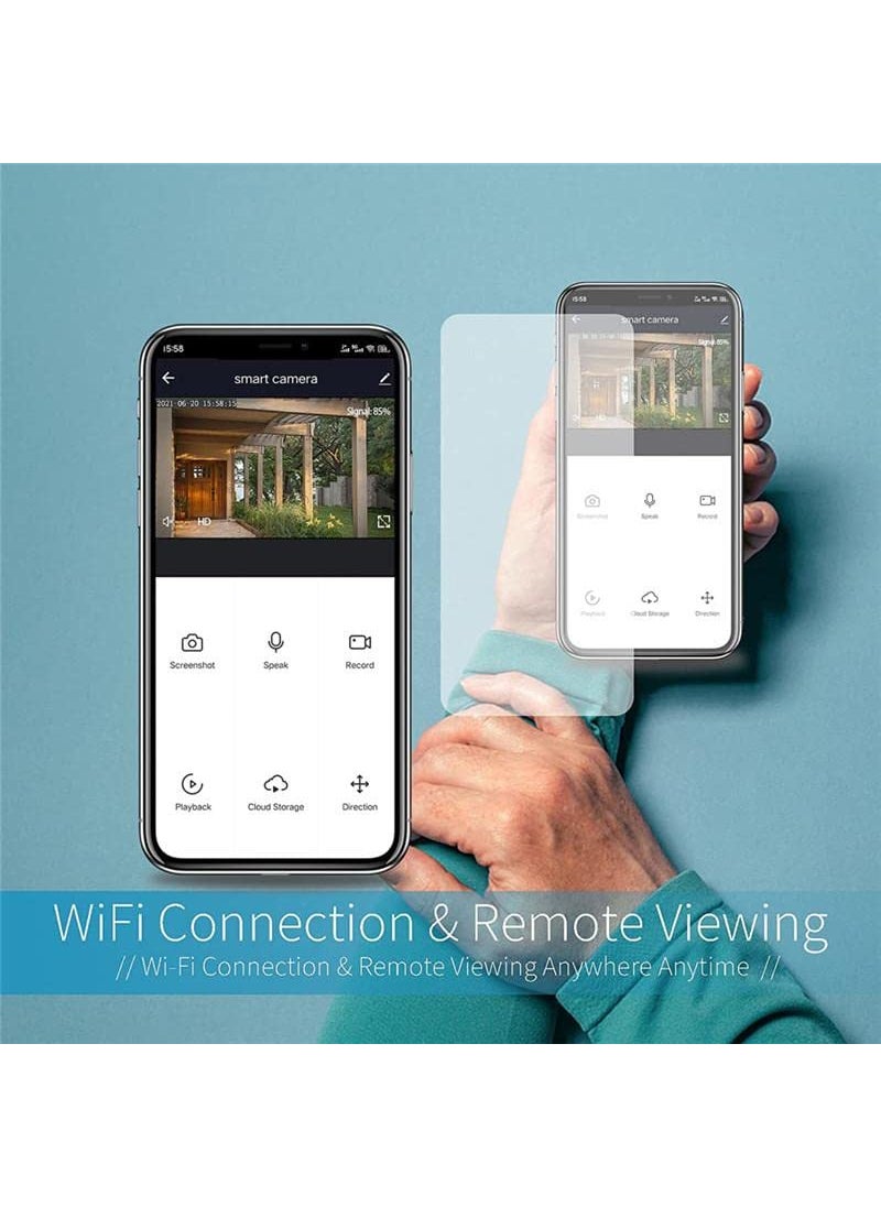 SIOVS PTZWiFi HD 2 MP Smart Multifunctional Camera 8 LEDs Infrared Zoom Outdoor DayNight Vision Waterproof PTZ Rotation Intercom SD Card Recording Motion Detection Launch