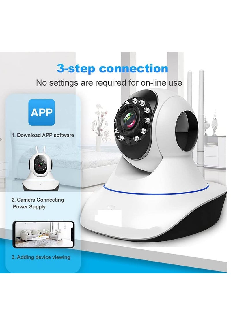 GREENEYE TECHNOLOGY CCTV Camera MultipleXR2 Pro Upgraded HD Smart WiFi Wireless IP CCTV Security Camera Night Vision 2Way Audio Support 64 GB Micro SD Card Slot