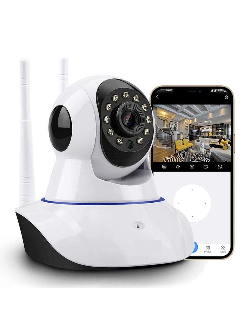 GREENEYE TECHNOLOGY CCTV Camera MultipleXR2 Pro Upgraded HD Smart WiFi Wireless IP CCTV Security Camera Night Vision 2Way Audio Support 64 GB Micro SD Card Slot
