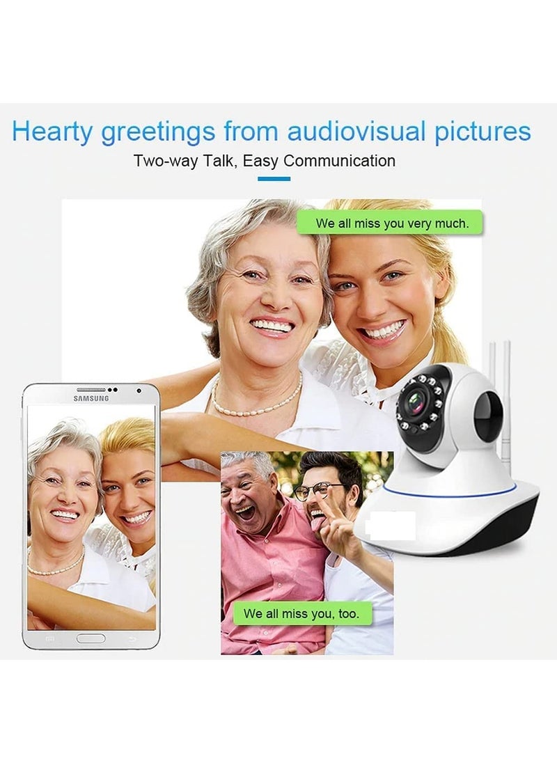 GREENEYE TECHNOLOGY CCTV Camera MultipleXR2 Pro Upgraded HD Smart WiFi Wireless IP CCTV Security Camera Night Vision 2Way Audio Support 64 GB Micro SD Card Slot