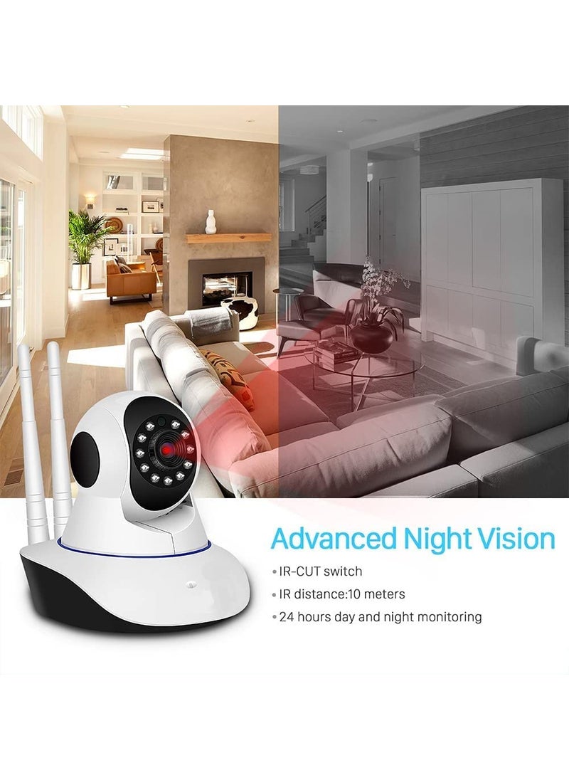 GREENEYE TECHNOLOGY CCTV Camera MultipleXR2 Pro Upgraded HD Smart WiFi Wireless IP CCTV Security Camera Night Vision 2Way Audio Support 64 GB Micro SD Card Slot