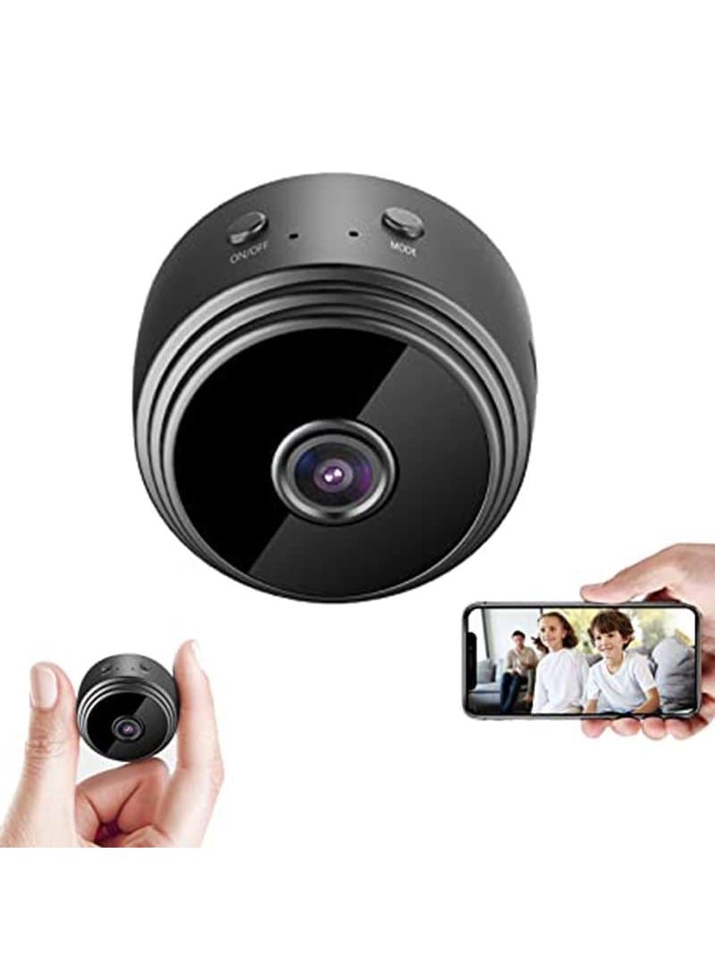 TECHNOVIEW Mini Spy Wireless Hidden Video Audio Full HD 1080P CCTV WiFi IP Camera with Night Vision Motion Detection Supports Upto 64 GB Card not Included Battery Operated Black