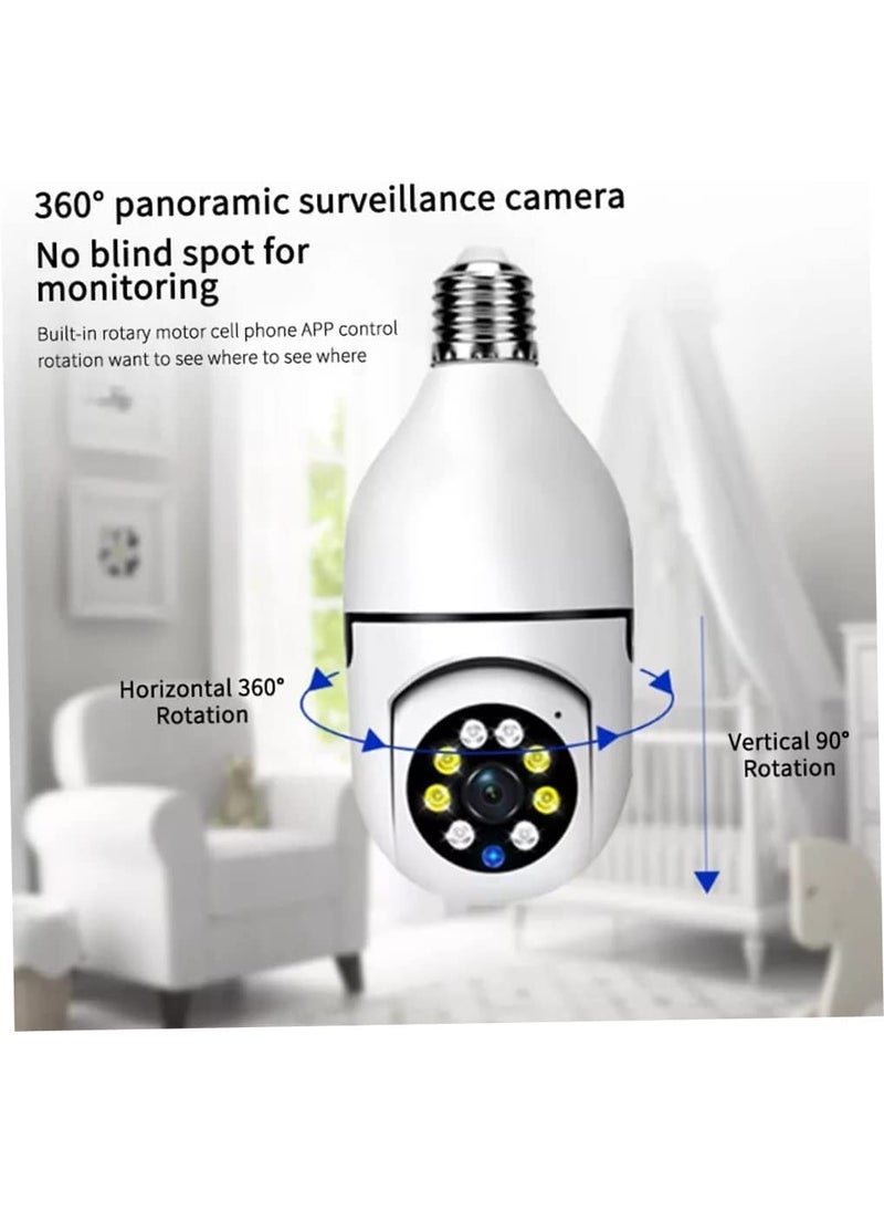SIOVS WiFi 1080p HD Bulb Light Wireless IP CameraFish Eye 360 Degree Panoramic Mini Lamp IR CCTV Home Security Camera