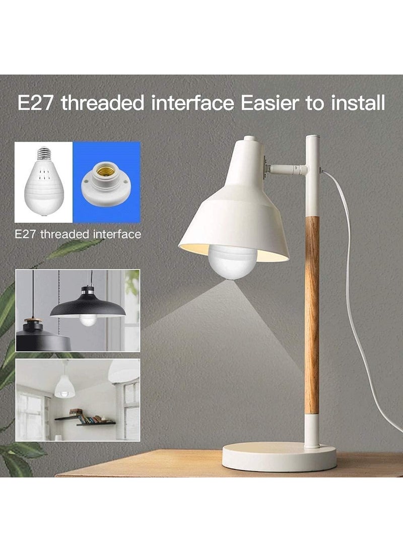 Paroxysm Full HD Picture Bulb Home Security Camera 1080p AI Powered Motion Detection l Infrared Light Vision 360 Panorama Talk Back Feature Bulb Camera
