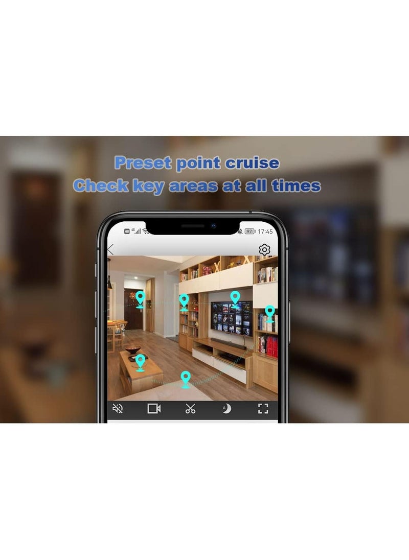 Aapeshwar Smarthome Wireless WiFi AI Smart Security Camera with 3 MP Indoor HD Resolution Two Way intercom Dual Light Souce Mode PTZ Function Humanoid Tracking Color Night Vision