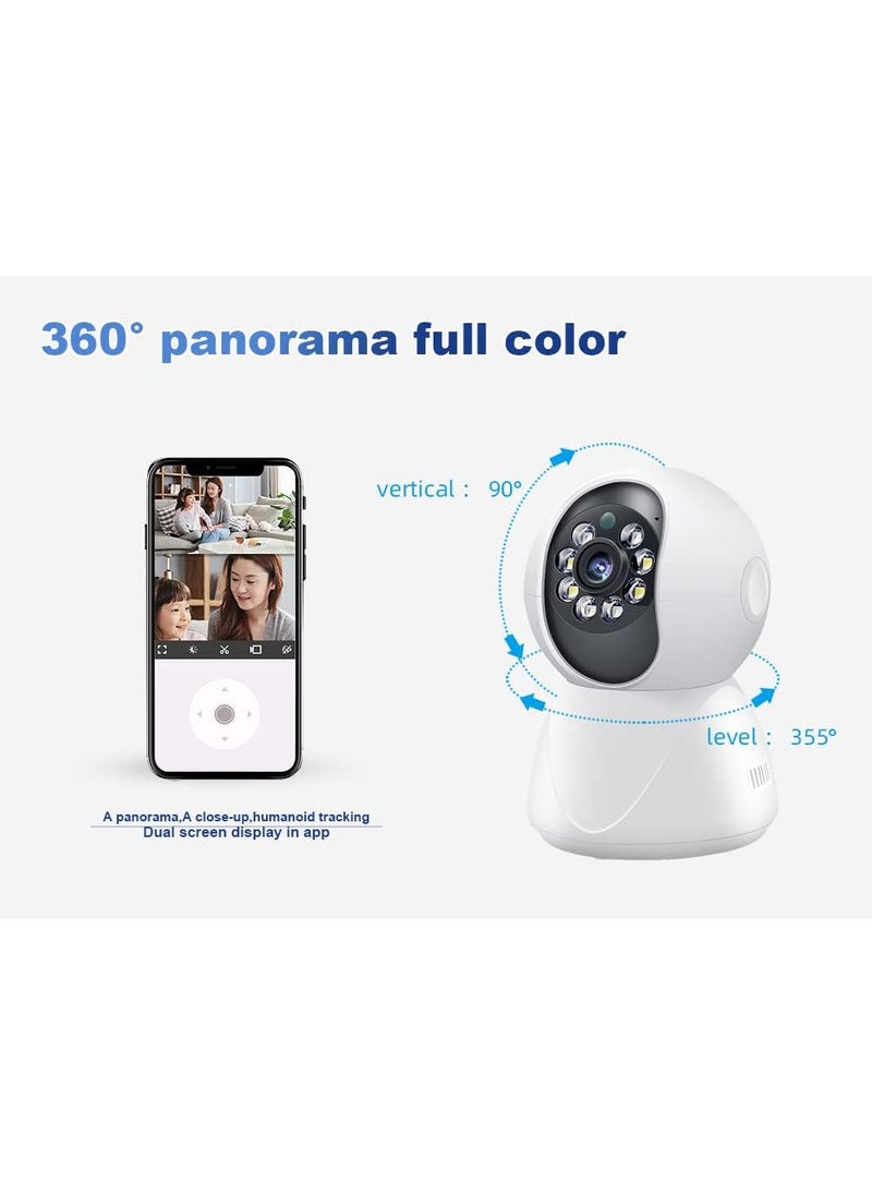 Aapeshwar Smarthome Wireless WiFi AI Smart Security Camera with 3 MP Indoor HD Resolution Two Way intercom Dual Light Souce Mode PTZ Function Humanoid Tracking Color Night Vision
