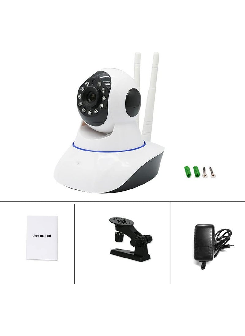 SNARIYOVSN HD Camera with 2Way Audio with Double Antenna Smart WiFi 1080P CLEARITY APP Based V380 Pro Home and Office with Night Vision Ultra HD Wireless IP CCTV Security Camera for Indoor Use