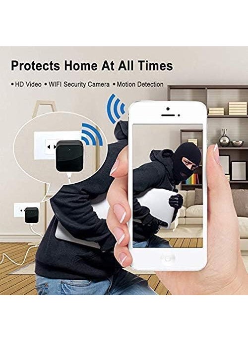 visionrabbit WiFi 4k Full HD Wireless WiFi Charger Camera Night Vision Motion Detection Hidden Security Spy Cam for Home Room Office Surveillance Video Audio Recording Live Streaming in App