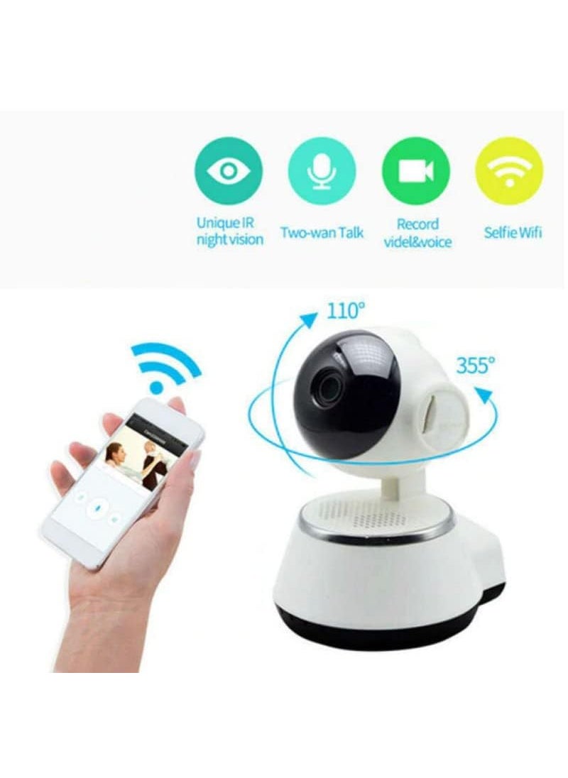 SNARIYOVSN CCTV Camera HD Wireless Rotate Vertically Horizontally Anywhere in The World by Using Mobile Home Security WiFi IP with Night Vision No Antenna